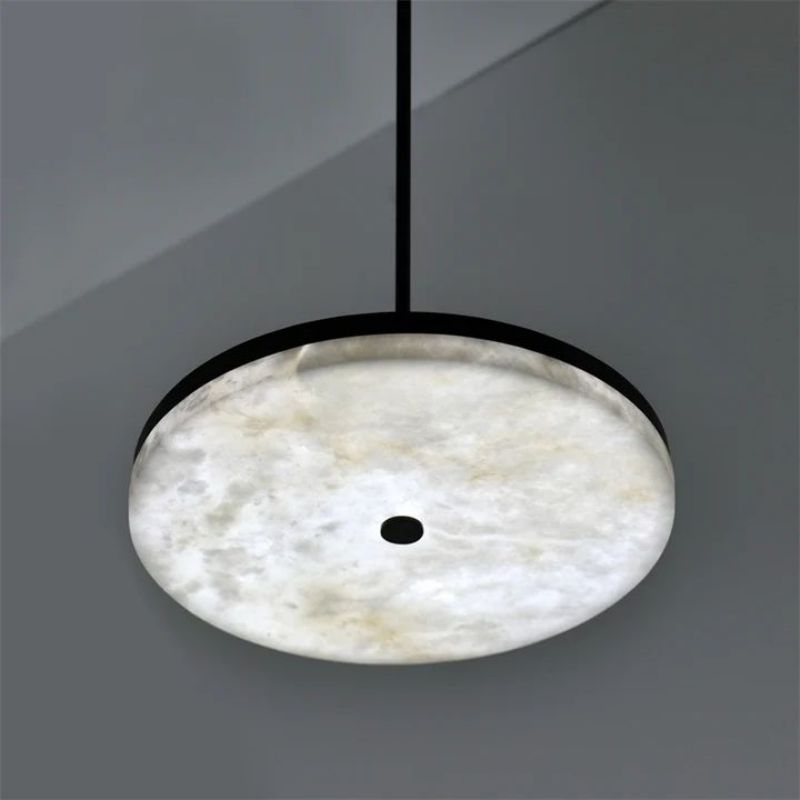 Alabaster Mini Round Pendant Light