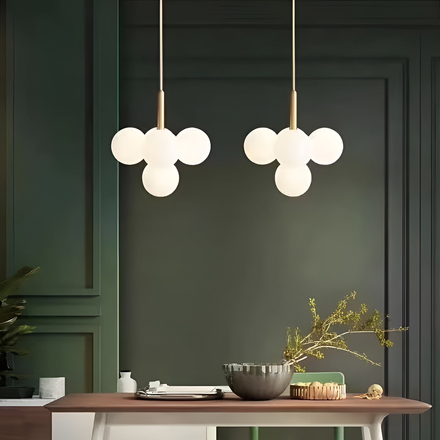 Miira 5 Brass Pendant Light