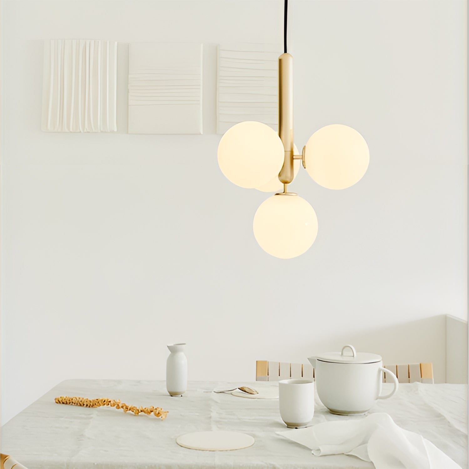 Miira 5 Brass Pendant Light