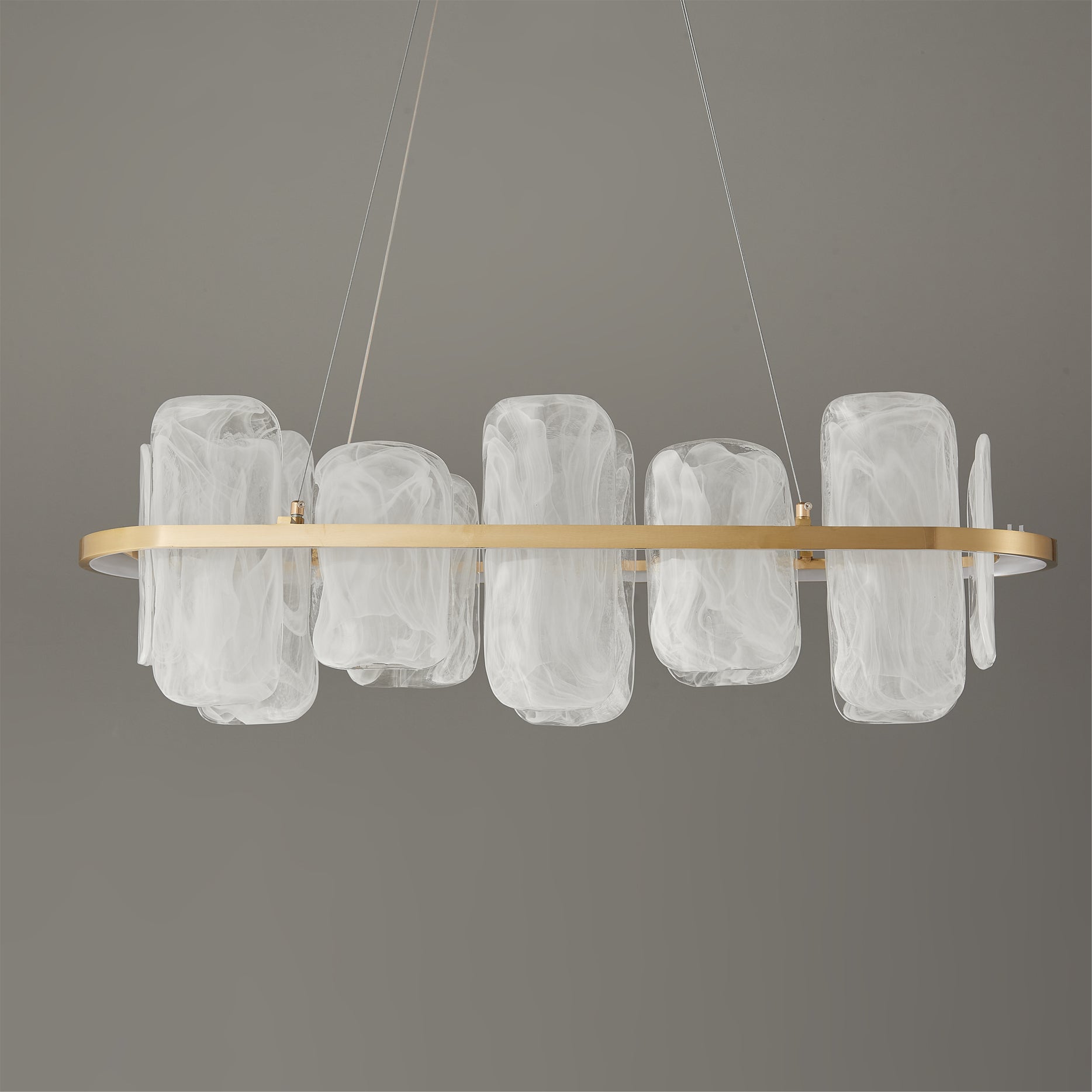 Mille Long Glass Chandelier