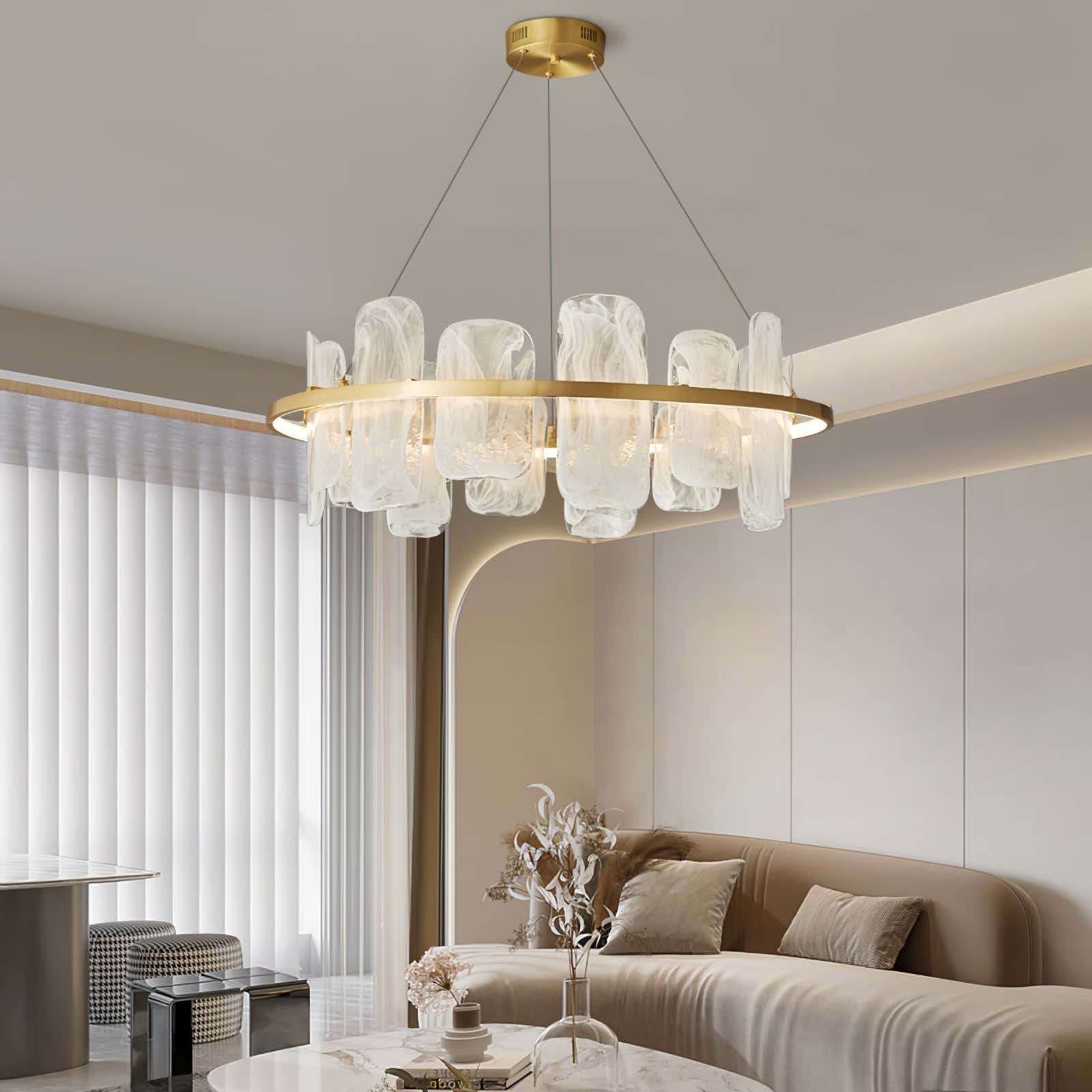 Mille Round Glass Chandelier