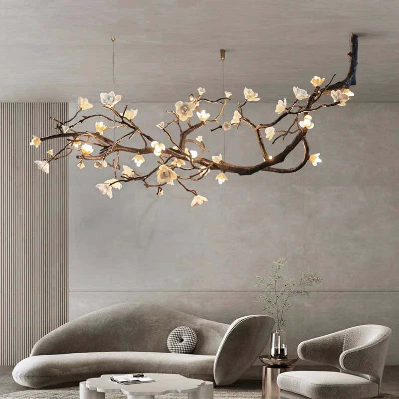 Wanos Crystal Flower Tree Branch Chandelier
