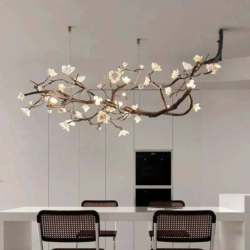 Wanos Crystal Flower Tree Branch Chandelier