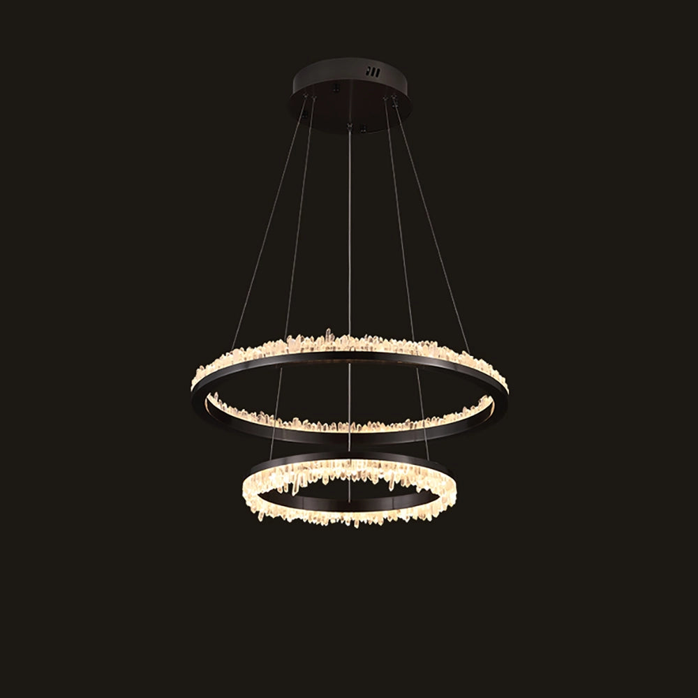 Minimalistic Crystal LED Chandelier