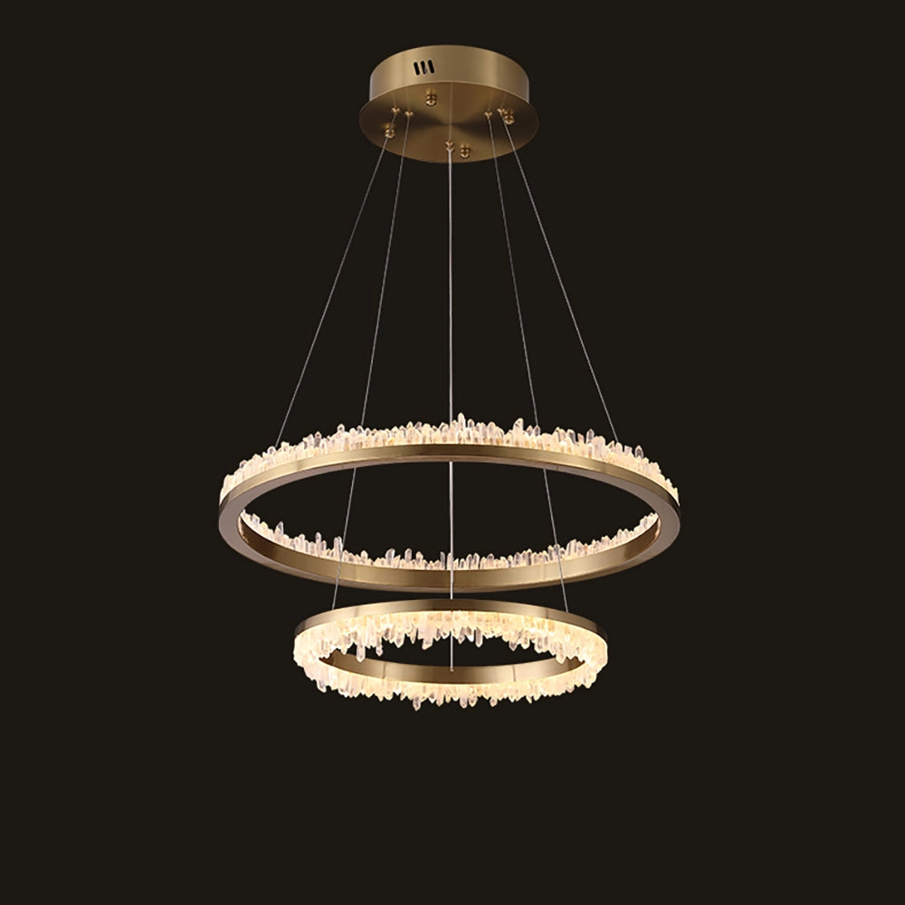 Minimalistic Crystal LED Chandelier