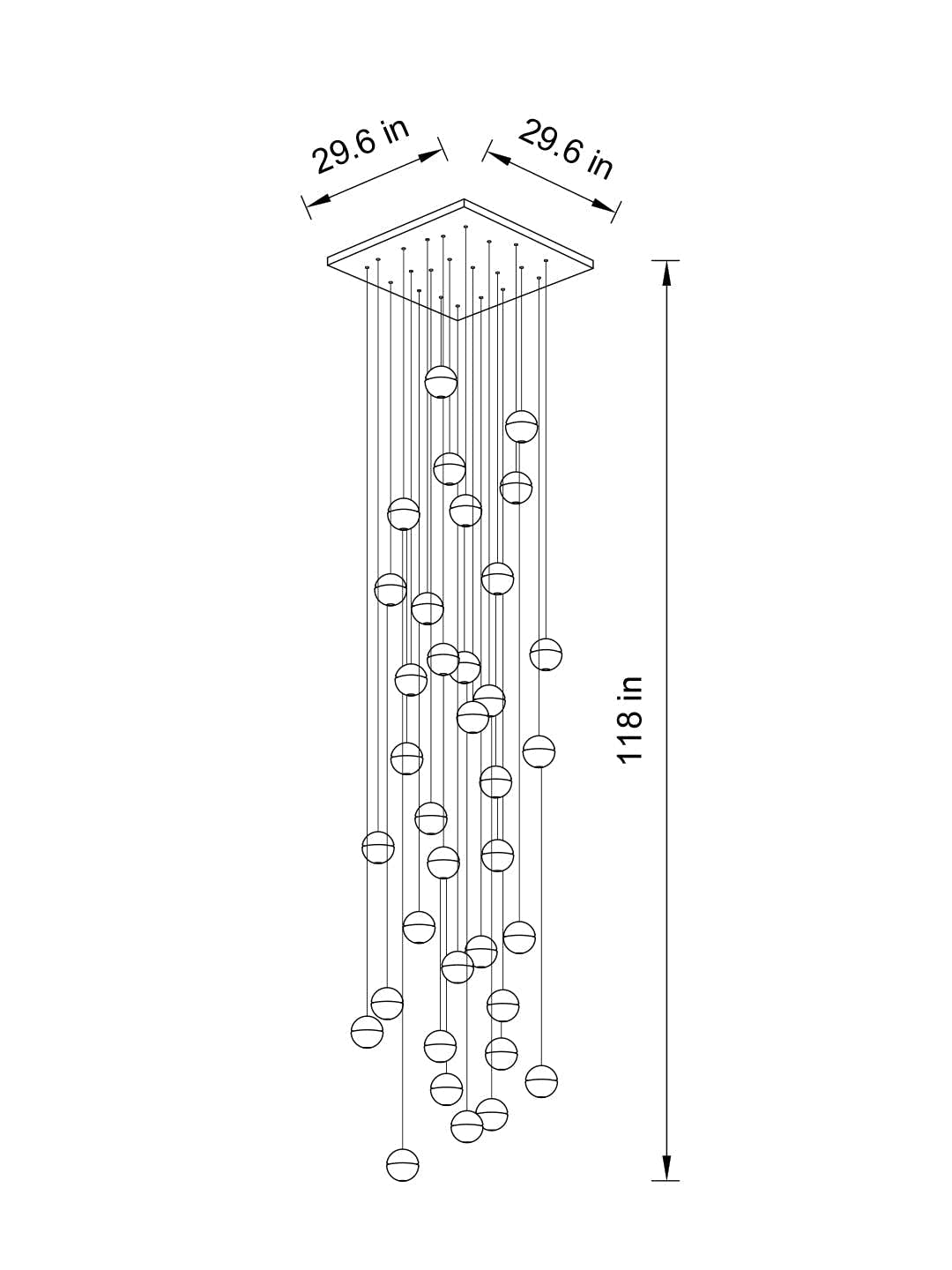 Dazzling Crystal Sphere Chandelier