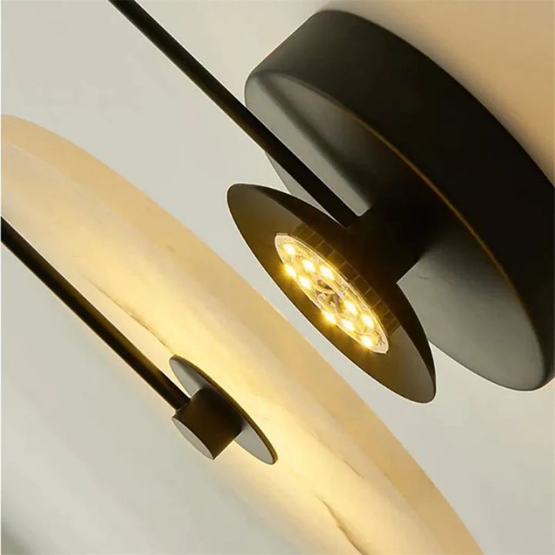 Alabaster Modern Record shape Wall Sconce