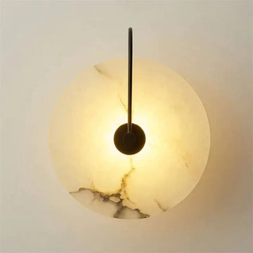 Alabaster Modern Record shape Wall Sconce