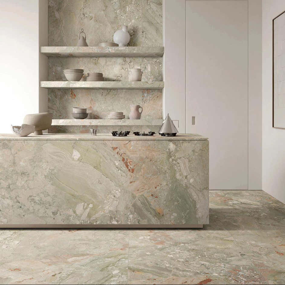 Monet Garden Marble Slab