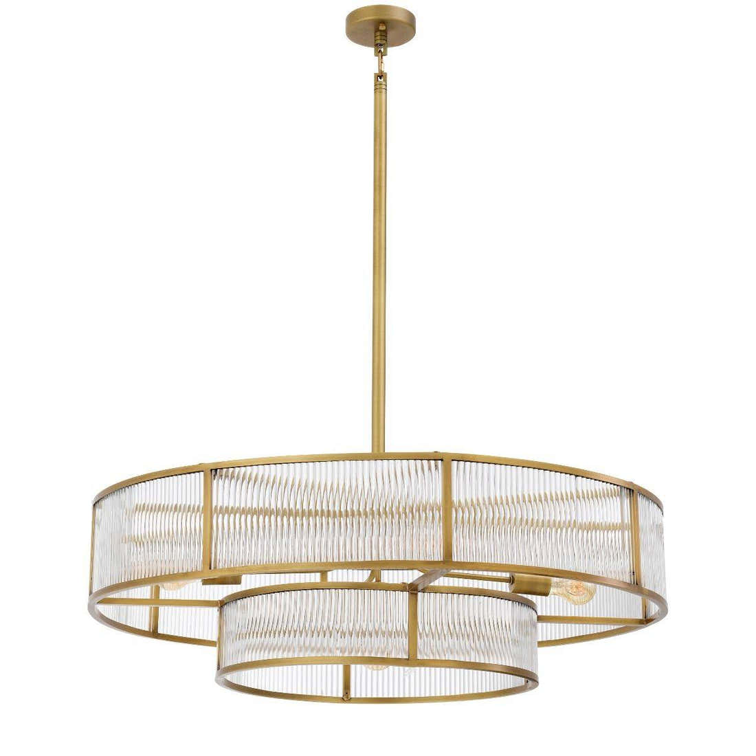 Montparnasse Modern Brass Chandelier - [Brass] 