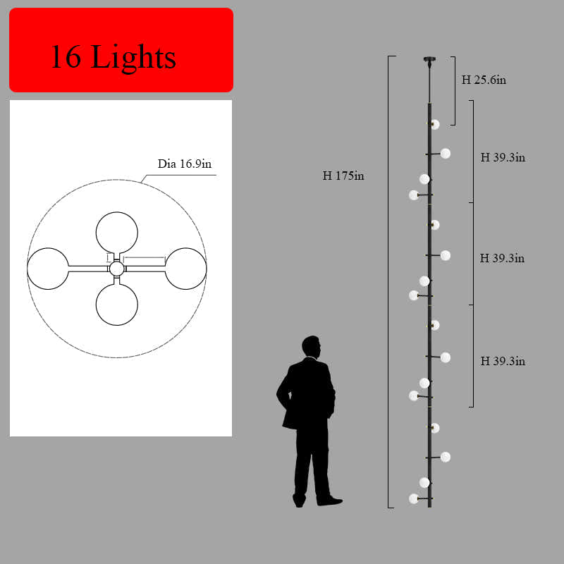 Modern Multi-Arm Opal Chandelier