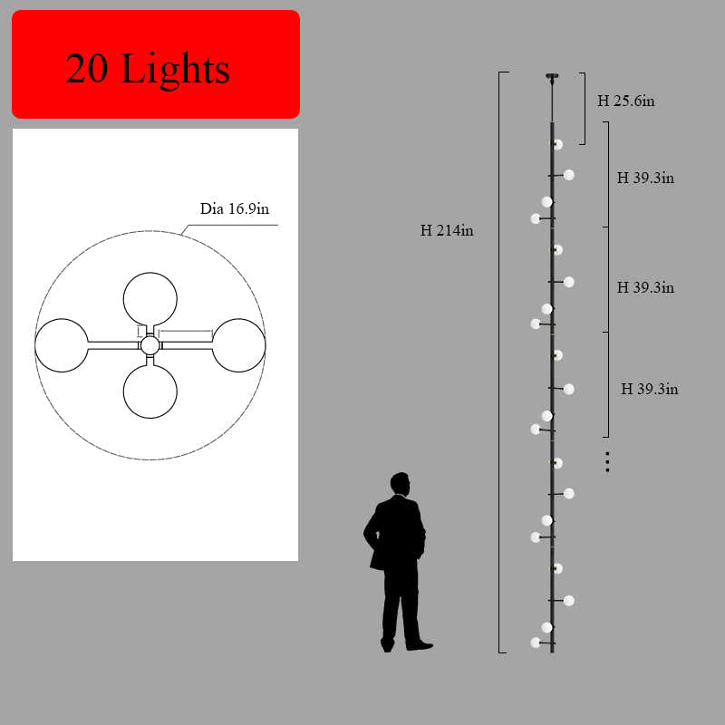 Modern Multi-Arm Opal Chandelier