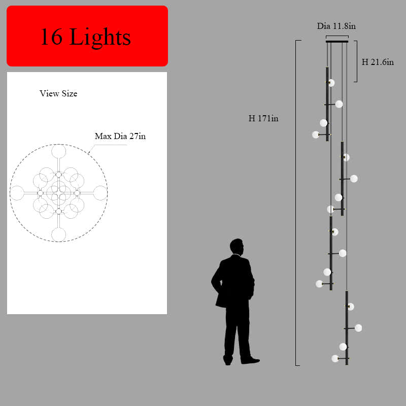 Modern Multi-Arm Opal Chandelier