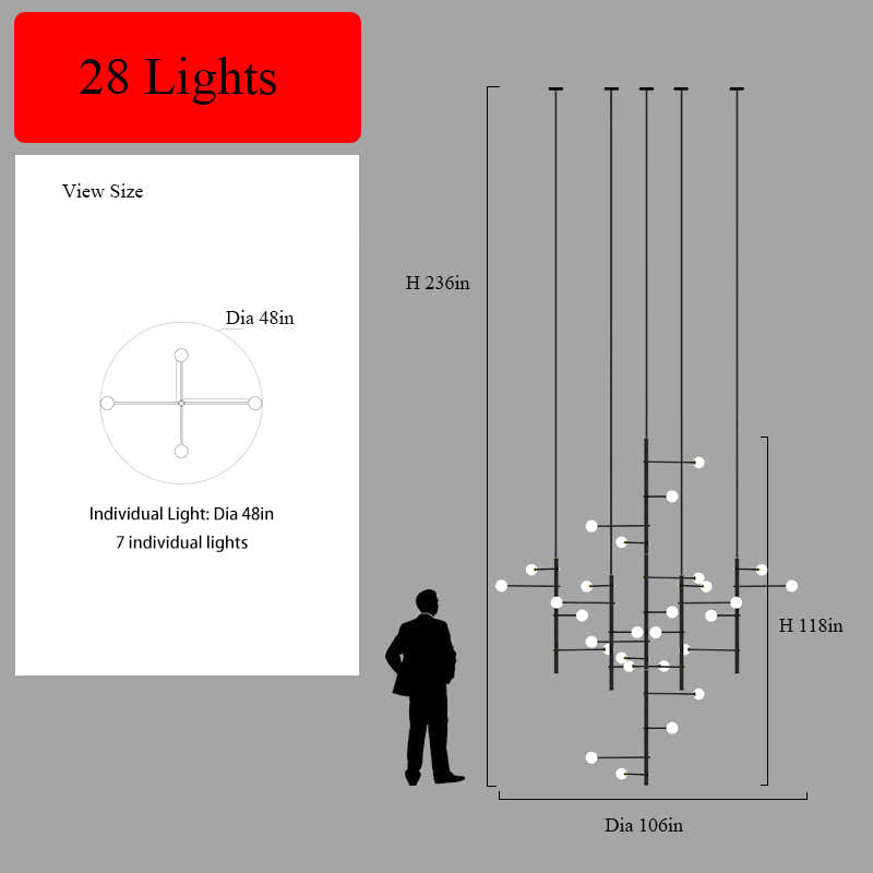 Modern Multi-Arm Opal Chandelier