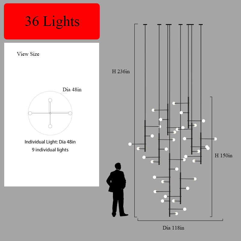 Modern Multi-Arm Opal Chandelier