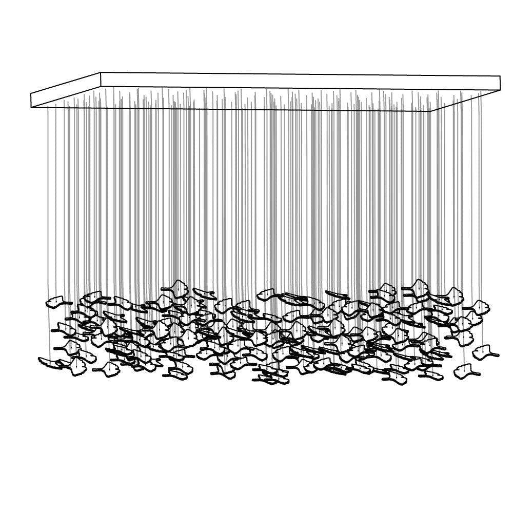 Multicolor Crystal Maple Leaf Chandelier