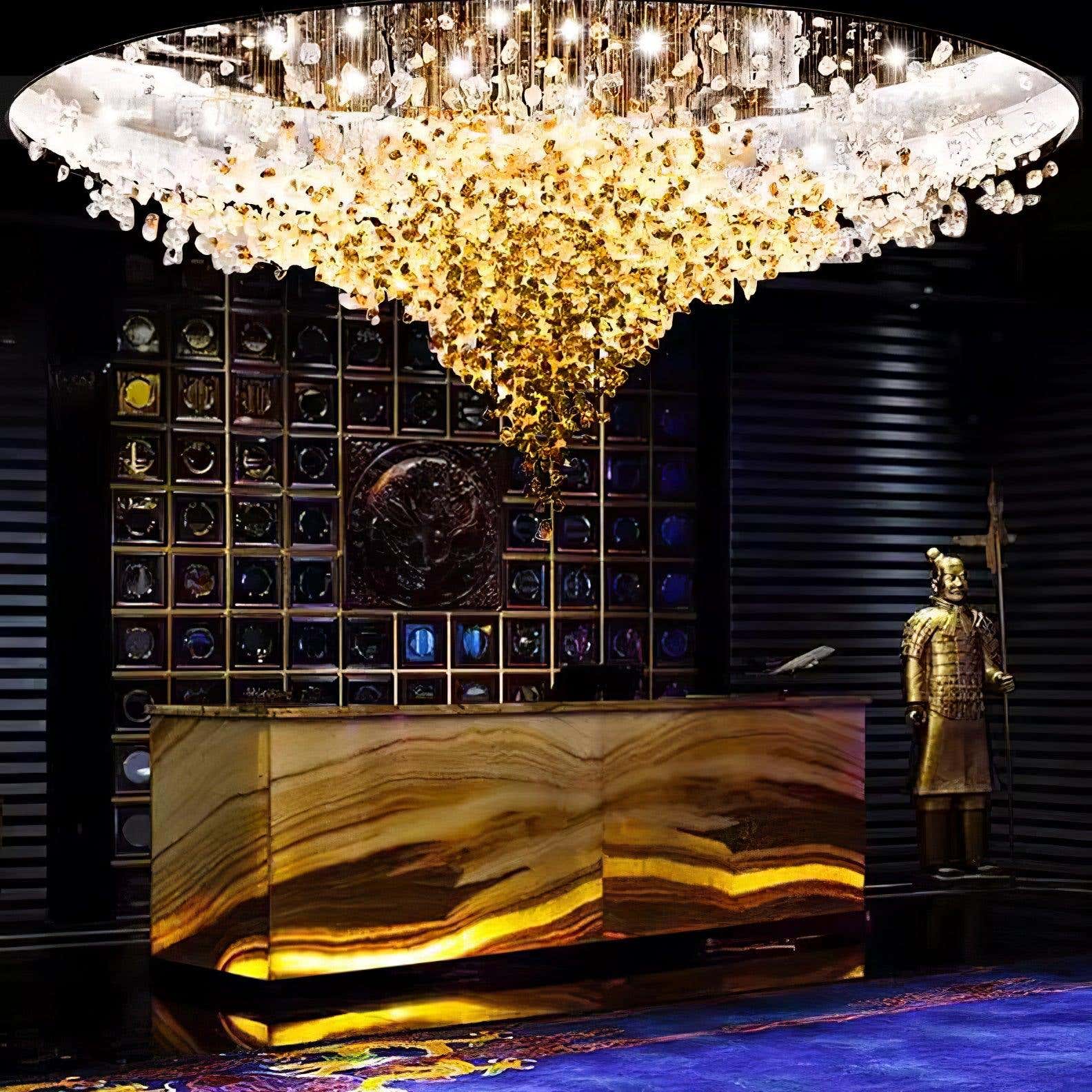 Crystal Stone Chandelier