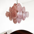 Murano Chandelier 36 Pink Disks