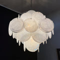 Murano Chandelier 36 White Disks