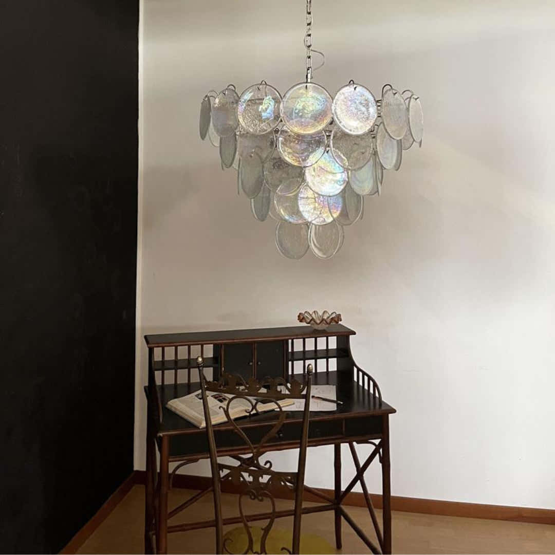 Murano Chandelier 57 Iridescent Glass
