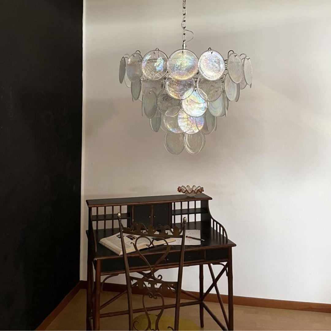 Murano Chandelier 57 Iridescent Glass