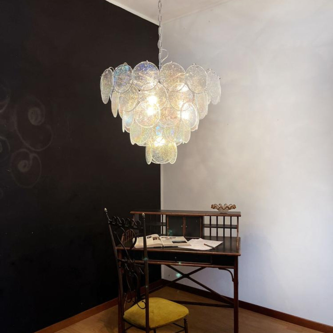 Murano Chandelier 57 Iridescent Glass