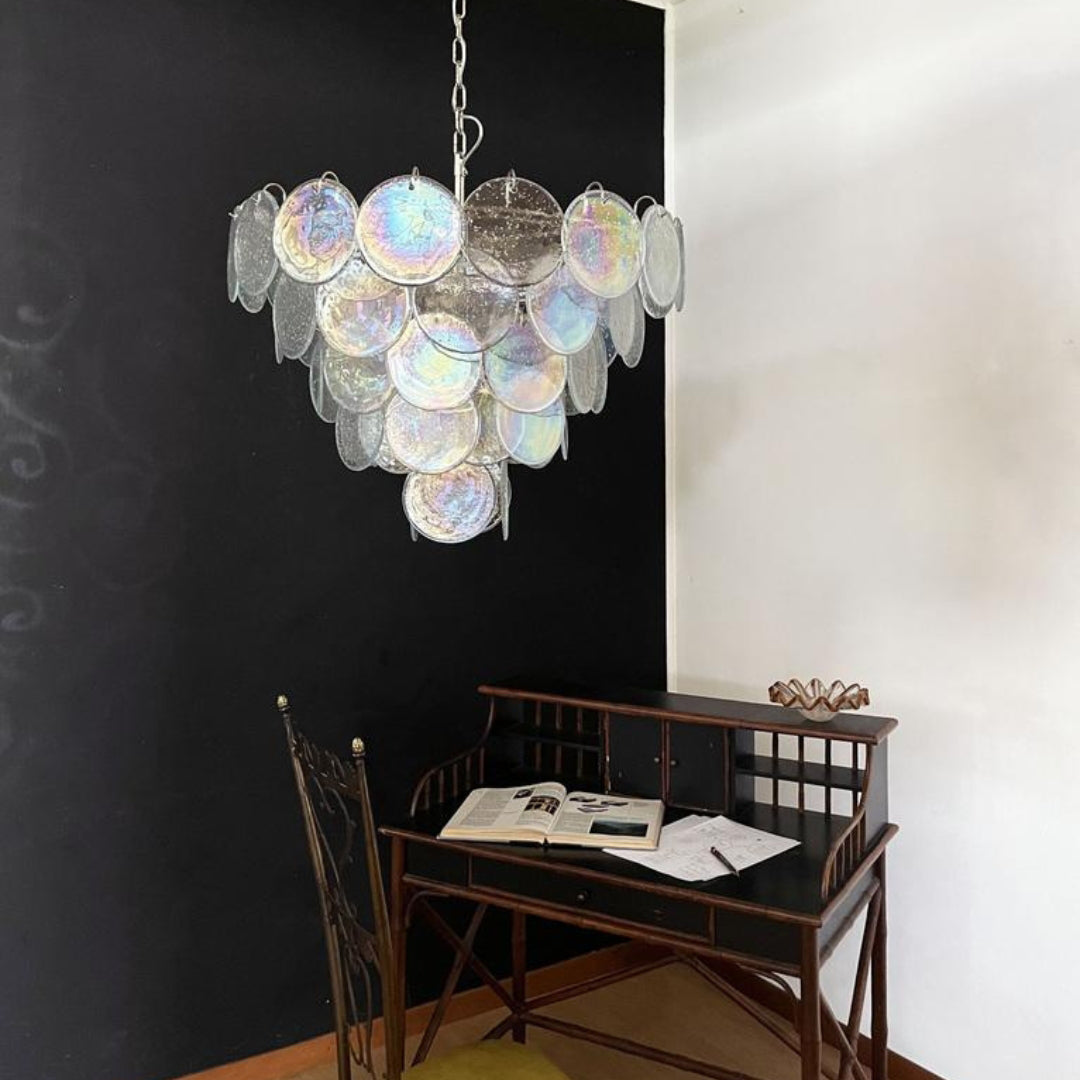 Murano Chandelier 57 Iridescent Glass