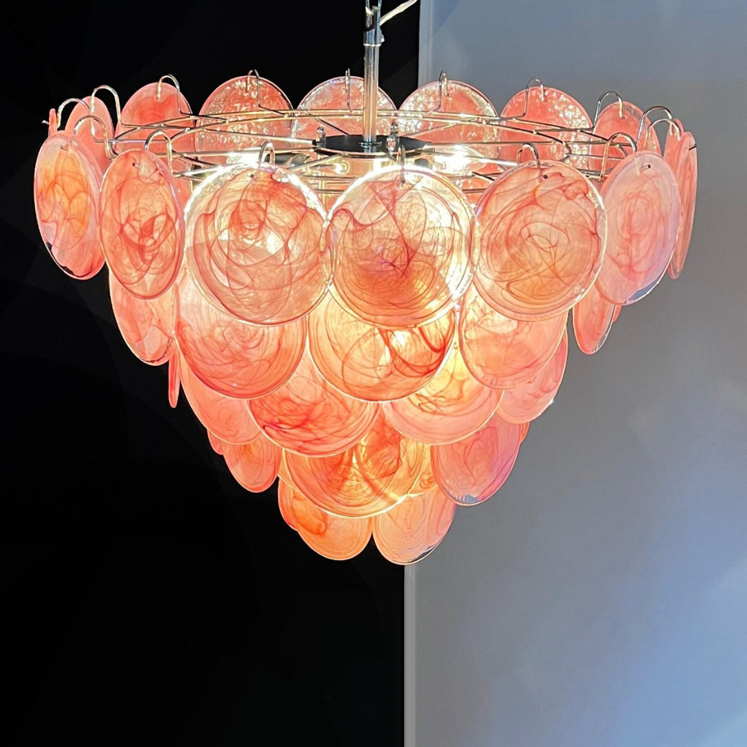 Murano Chandelier 57 Pink