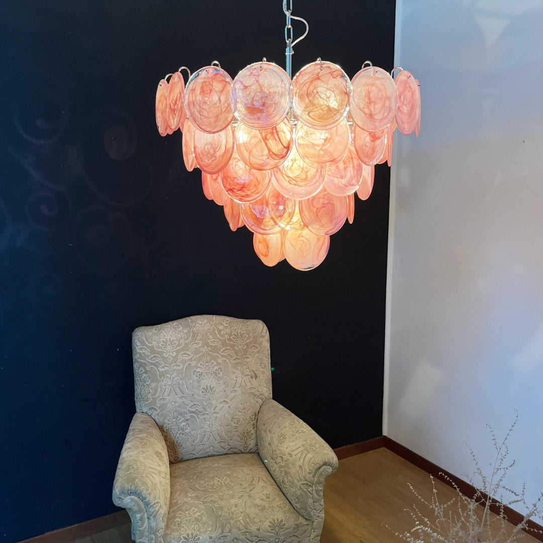 Murano Chandelier 57 Pink