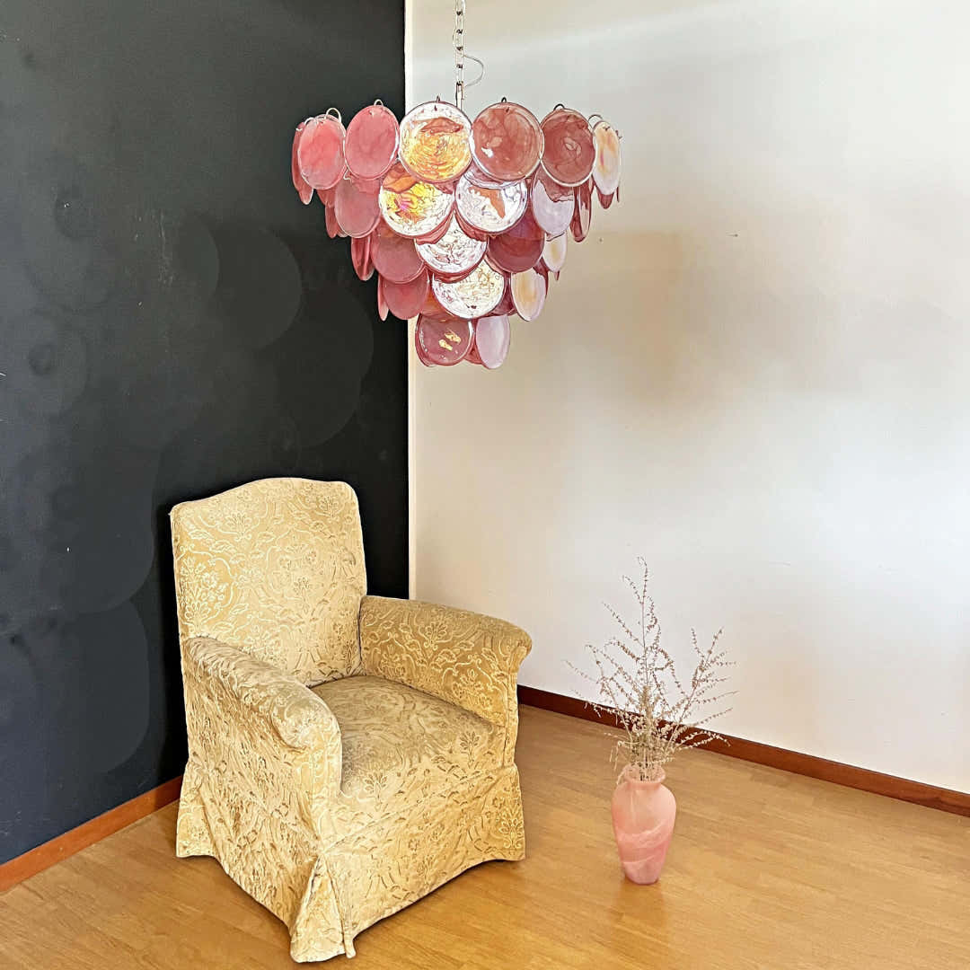 Murano Chandelier 57 Pink