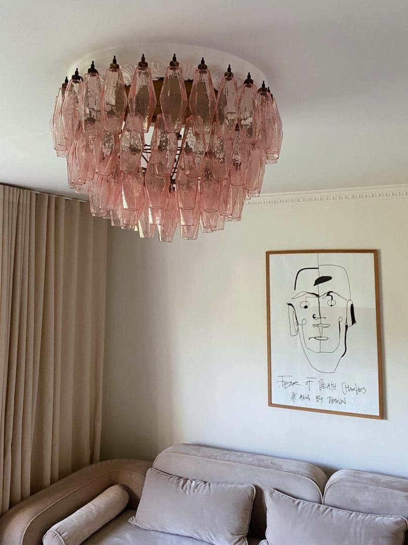 Murano Chandelier – Poliedri – 84 glasses