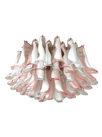 Murano Ceiling lamp – 64 petals – Pink/White