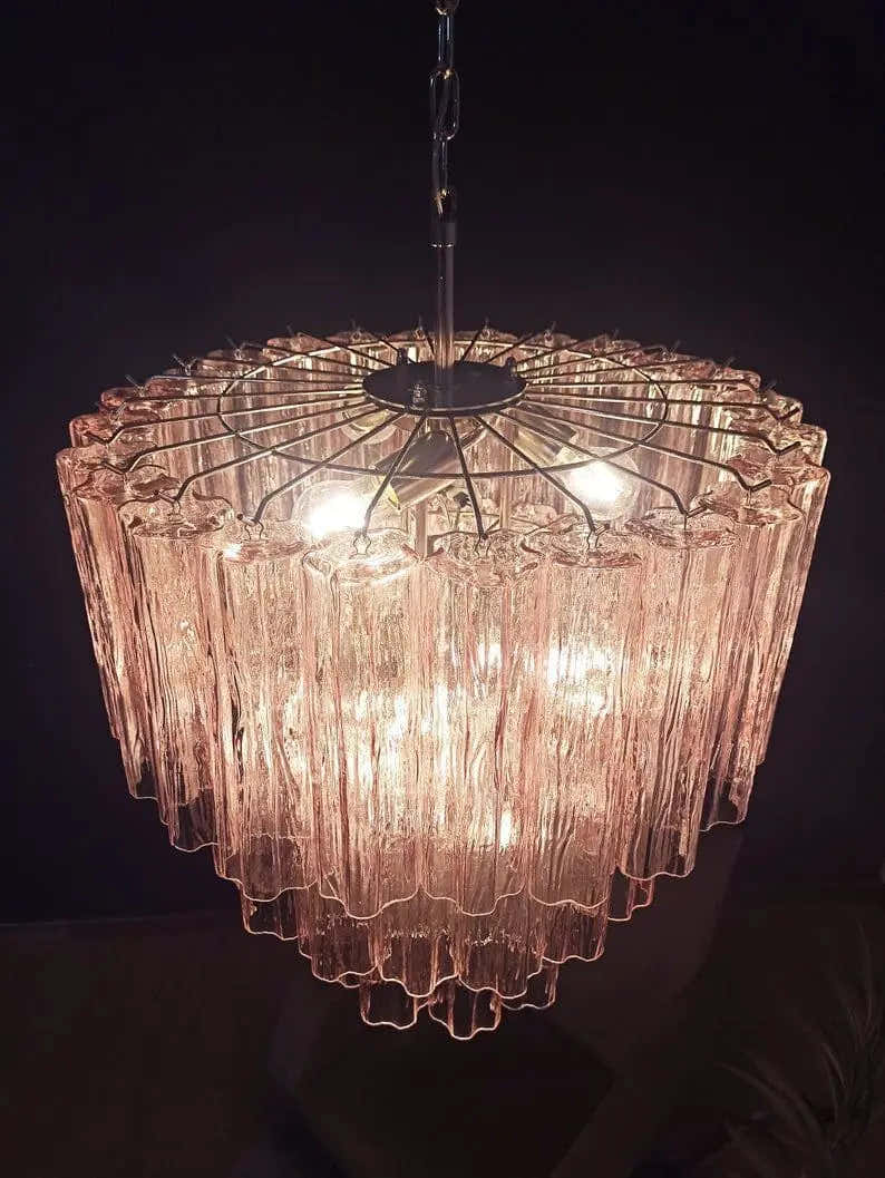 Murano Chandelier – 52 tubes – Pink
