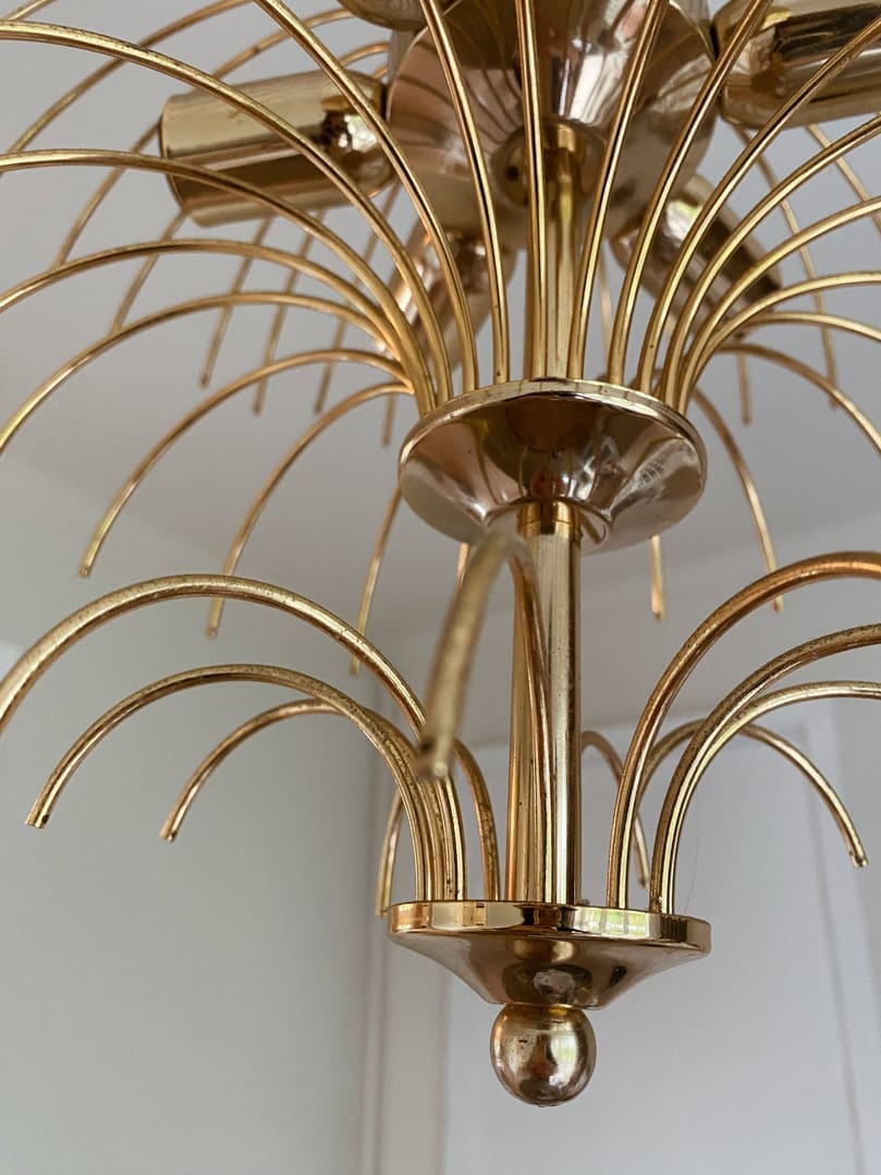 MURANO Decorato a Mano ムラノ ハイエナメル コンポート Murano Chandelier - 53 petals - Amber - Cherry Vintage Interior