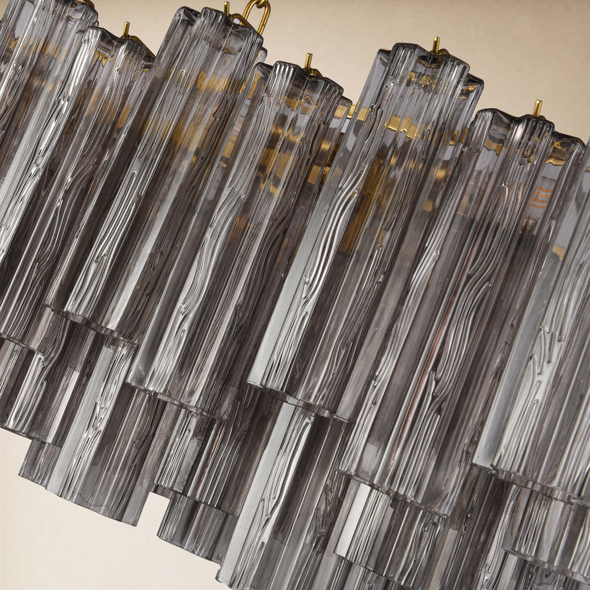 Hexalia Murano Glass Linear Chandelier 54"W