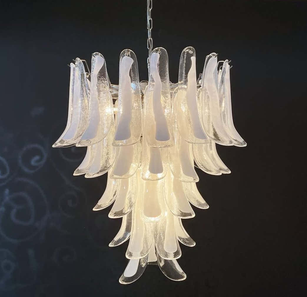 Murano Chandelier – 75 petals – Transparent
