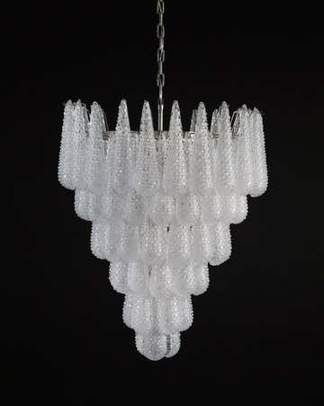 Murano Chandelier – Drop – 75 glasses – Transparent