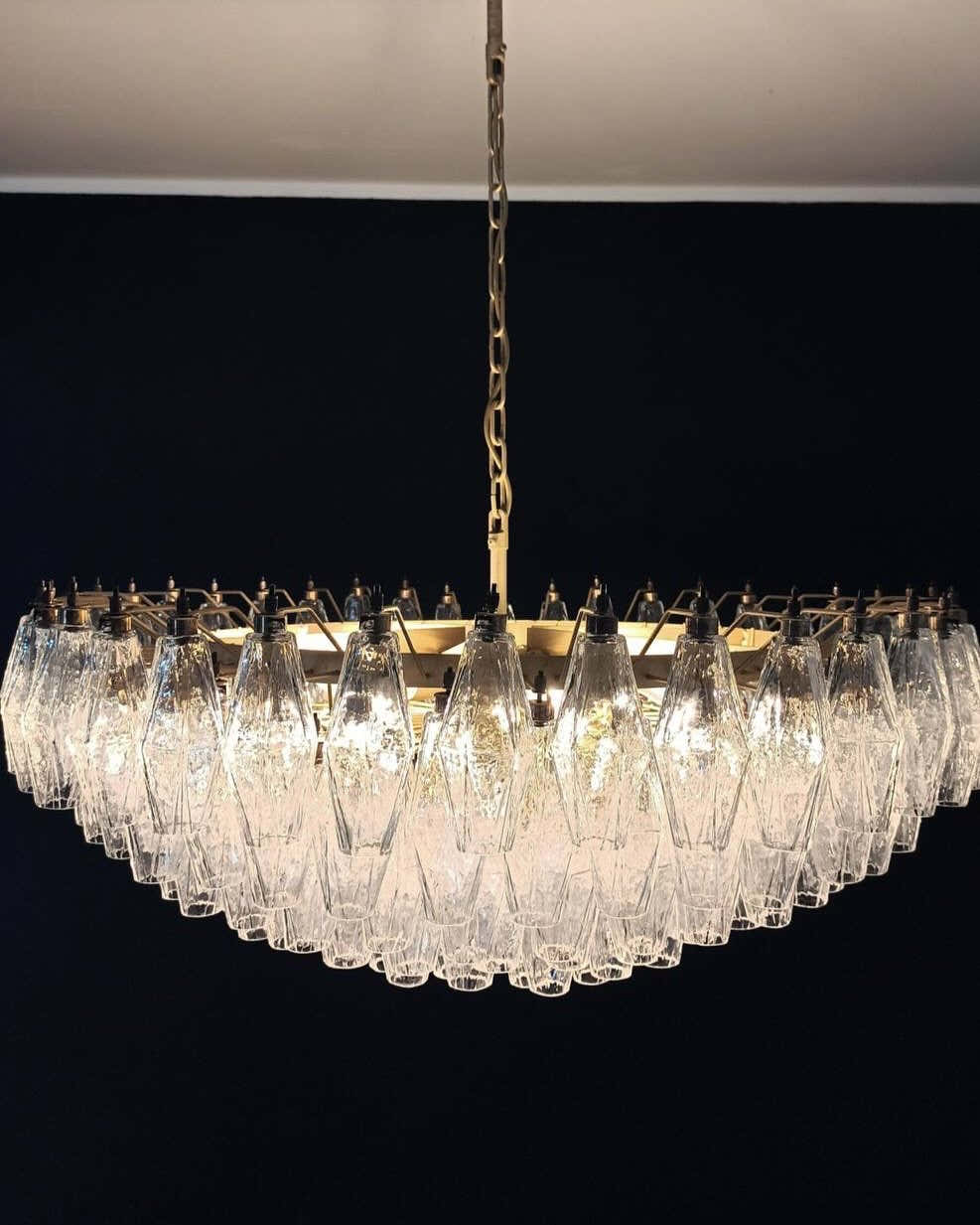 Murano Chandelier – Poliedri – 185 glass – Iridescent
