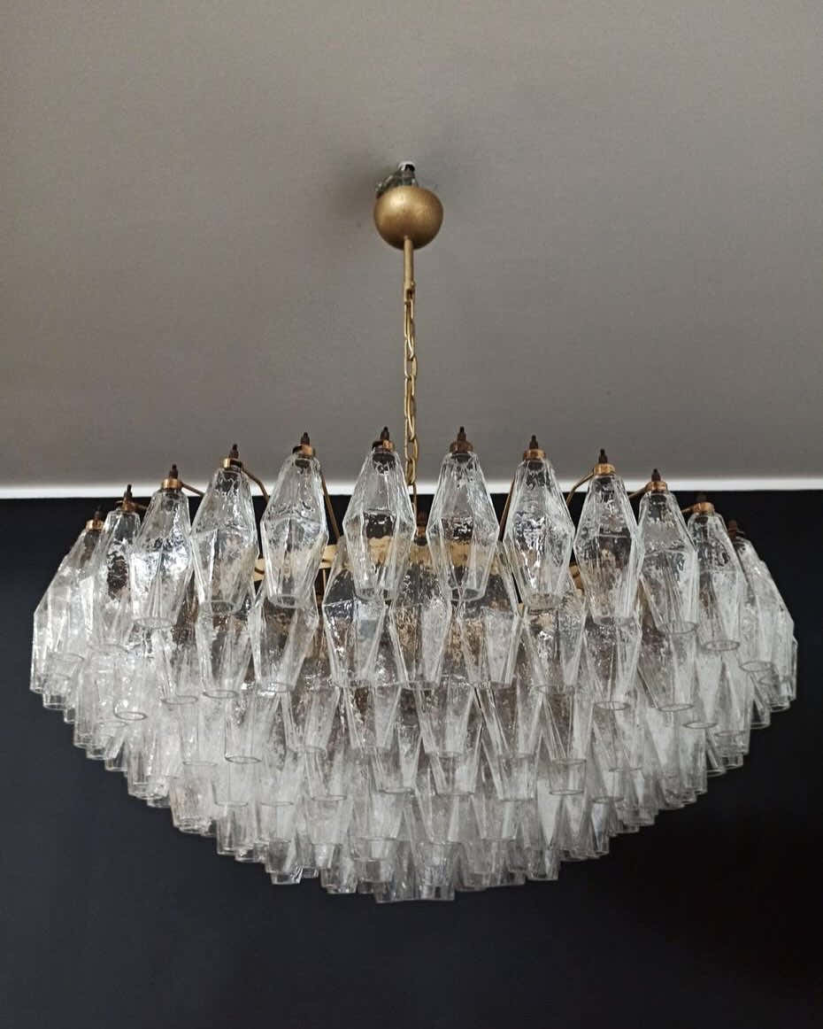 Murano Chandelier – Poliedri – 185 glass – Iridescent