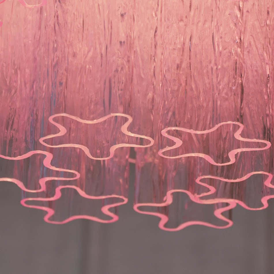 Murano Pink Glass Ceiling Light
