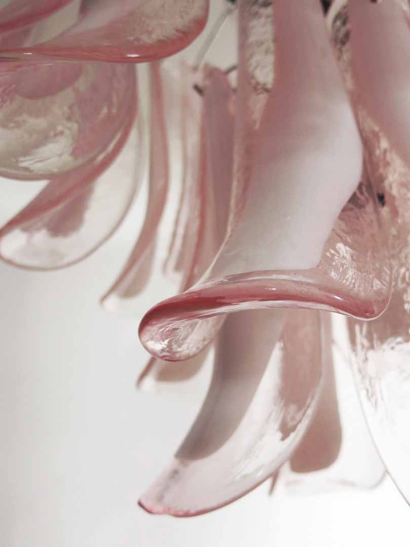 Murano Chandelier – 26 petals – Pink