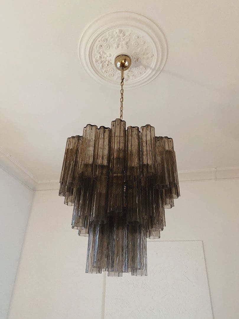 Murano Chandelier – 48 tubes – Smoked