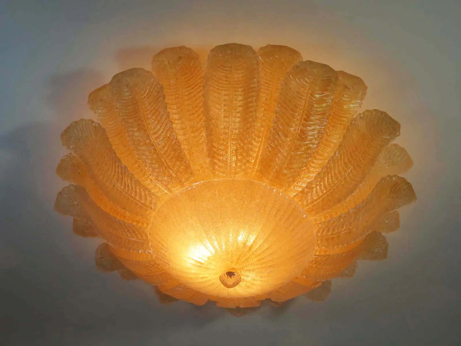 Murano ceiling lamp – Barovier – Yellow