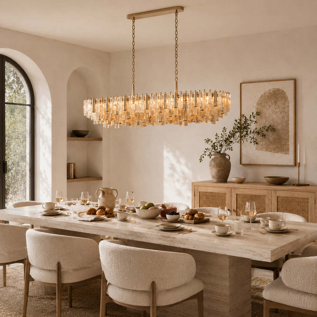 Neve Linear Chandelier 54"W