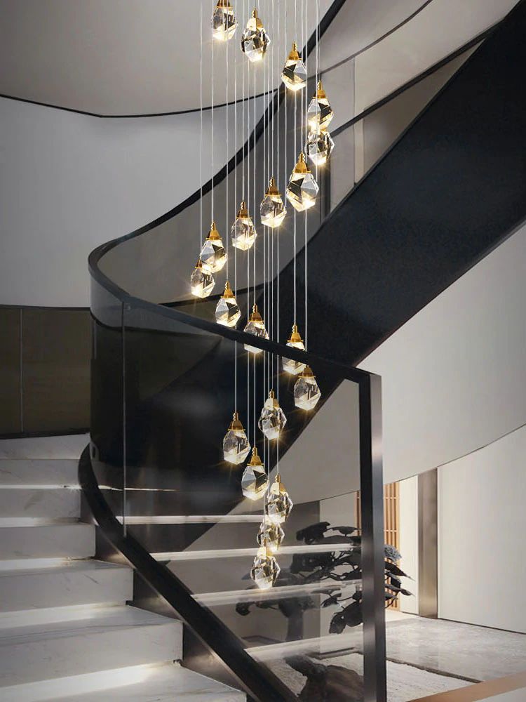 Eve Crystal Staircase Chandelier