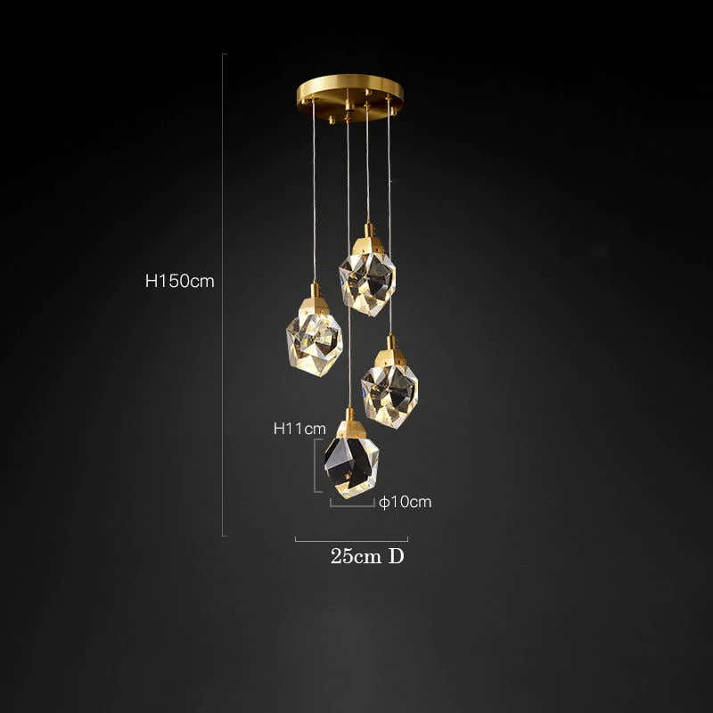 Eve Crystal Multi-Lights Pendant