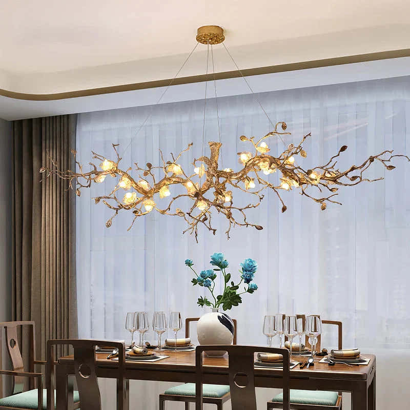 Mona Crystal Flower Branch Chandelier