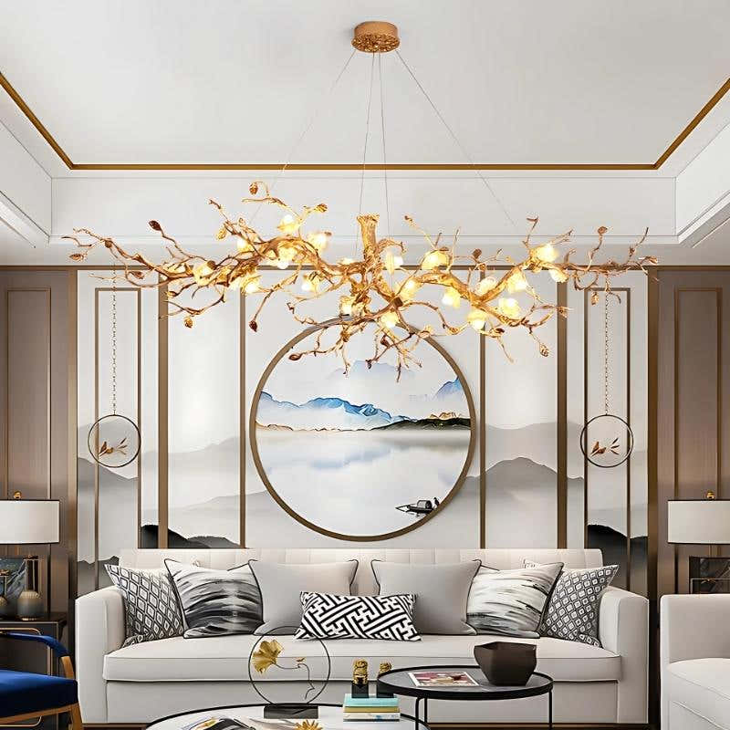 Mona Crystal Flower Branch Chandelier