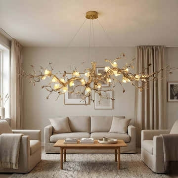 Mona Crystal Flower Branch Chandelier