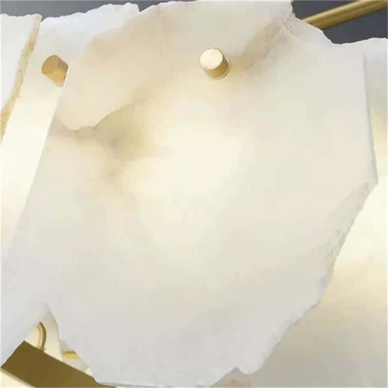 Alabaster Flakes Linear Chandelier -Rod